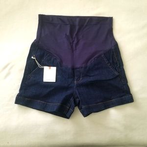 PinkBlush Maternity Stretch Denim Shorts Large